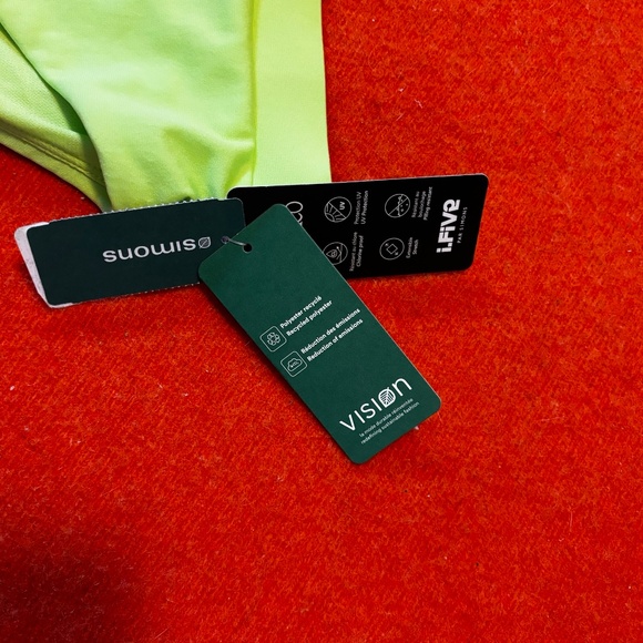 Neon lime green high rise bikini swimsuit bottom NWT - Picture 4 of 8